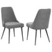 Side Chairs Upholstered With Tapered Legs (Set of 2) - Gray Furniture Max