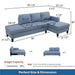 L - Shaped Sectional Sofa With Chaise & Ottoman Home Essentials