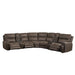 Gaia - 7 Piece P2 Power Sectional - Brown New Classic