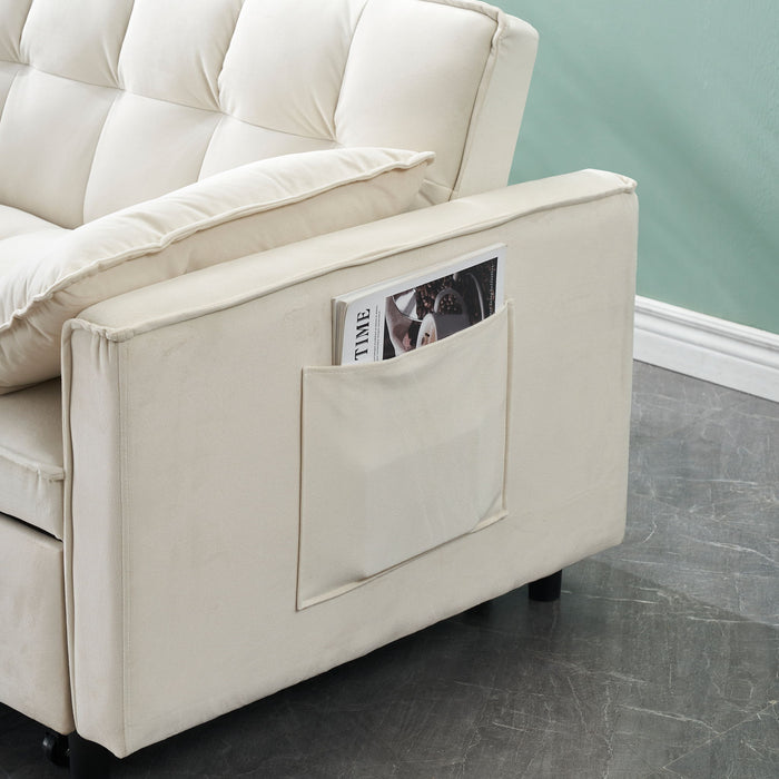 Sofa Bed With Pockets, 3 In 1 Convertible For Living Room Home Essentials