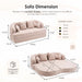 Foldable Sofa Bed, Boneless Couch Convertible Sleeper With 4 Pillows Home Essentials