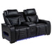 Isadora - Power Reclining Loveseat With Dual USB Charging And Built In Bluetooth Speaker - Black Furniture Max