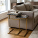 Chamblee - 2 Piece Square Nesting C - Table Set - Gold / Black Ridgecrest Home