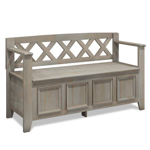 Amherst - Entryway Storage Bench - Light Brown Simpli-Home
