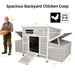 Large Chicken Coop Outdoor Hen House With Dual Nesting Boxes Daily Nest