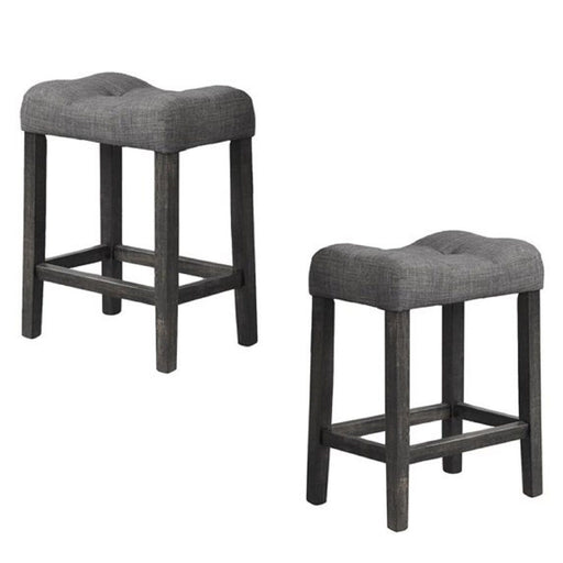 Transitional Style Counter Height Dining Stool With Footrest (Set of 2) Home Essentials