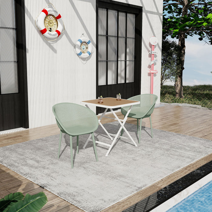 2 Pack Lounge Chair Set & Folding Square Table Home Essentials