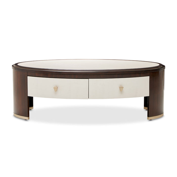Paris Chic - Oval Cocktail Table - Espresso Brown