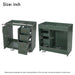 Retro Style Bathroom Vanity, 3 Drawers & Soft Closing Doors Hearth and Haven