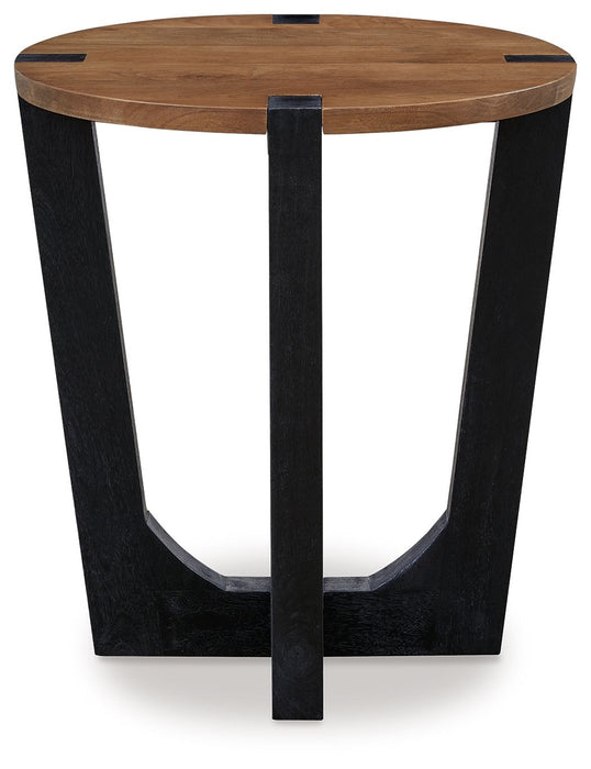 Hanneforth - Round End Table - Brown Signature Design by Ashley®