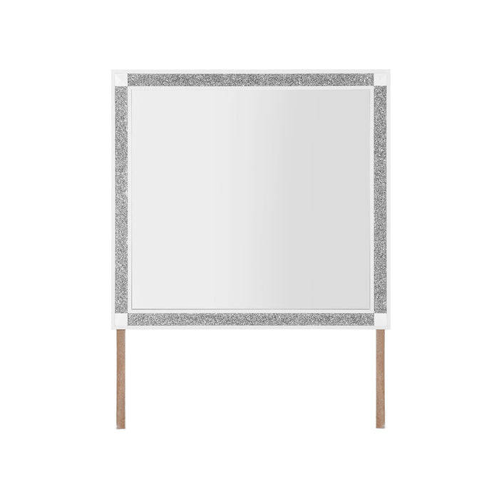 Soulmarie - Mirror, Connects To Dresser - White Global Furniture USA