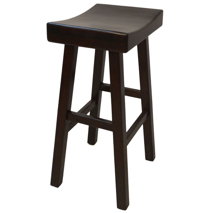 Backless Bar Height Chair With Footrest 30" - Espresso