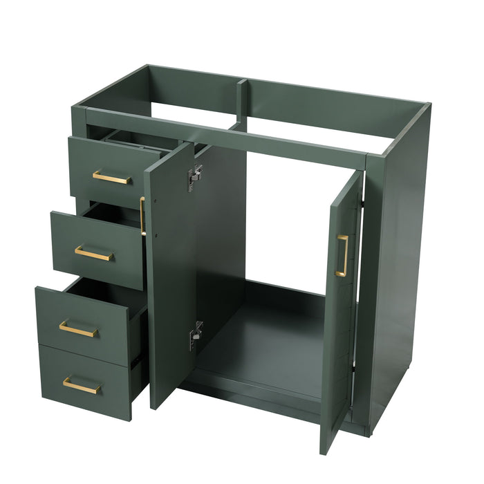 Retro Style Bathroom Vanity, 3 Drawers & Soft Closing Doors Hearth and Haven
