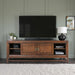 TV Stand Console, For TVs Up To 85", 2 Tone - Brown Home Essentials