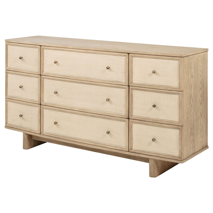 Kimpton - 9 Drawer Dresser Cabinet - Beige Furniture Max
