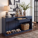 Fluted Console Table With 3 Drawers, Long Sofa Table Behind Couch For Living Room Home Essentials