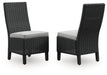 Beachcroft - Side Chair With Cushion (Set of 2) - Black / Light Gray Signature Design by Ashley®