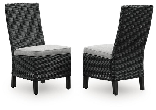 Beachcroft - Side Chair With Cushion (Set of 2) - Black / Light Gray Signature Design by Ashley®
