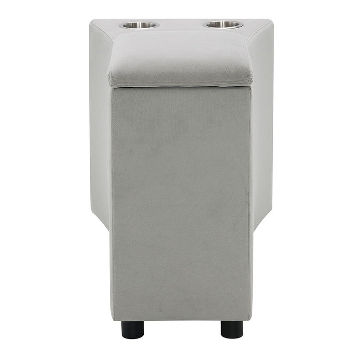 Emee - Console With USB - Gray Corduroy ACME