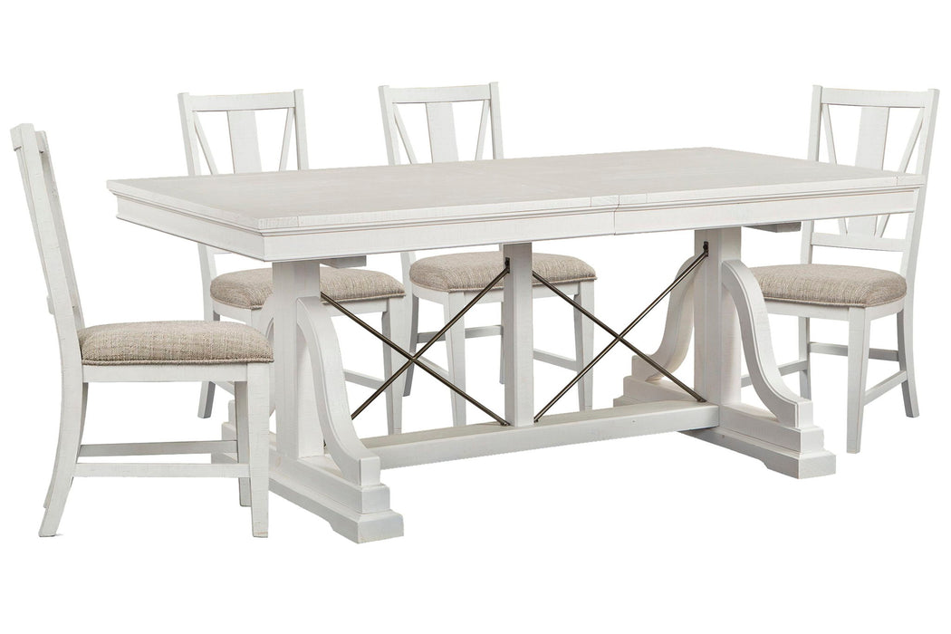 Heron Cove - Extendable Trestle Dining Table Set Magnussen Furniture