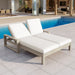 Outdoor Double Lounge Chair With 5 Position Adjustable Backrest Hearth and Haven