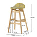 Contemporary Bar Stool With Stylish Seat And Small Backrest Noble House