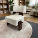 Geometric Armless Accent Chair - Beige / Brown Home Essentials