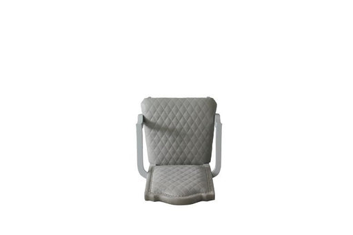 House Marchese - Arm Chair (Set of 2) - Two Tone Gray Fabric & Pearl Gray ACME