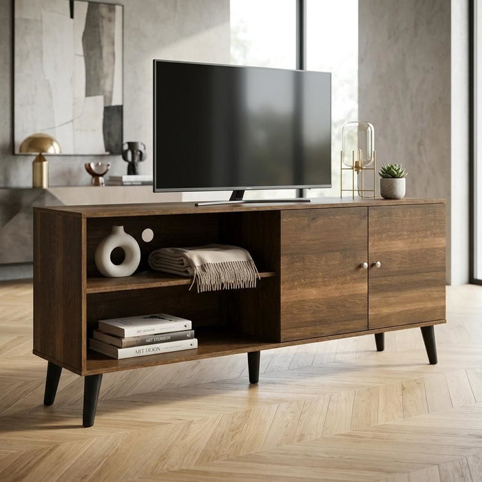 Amidon - TV Stand, With 2 Storage Shelves And 1 Cabinet US Pride