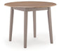 Harperfeld - Round Dining Room Drop Leaf Table - Natural / Gray Signature Design by Ashley®