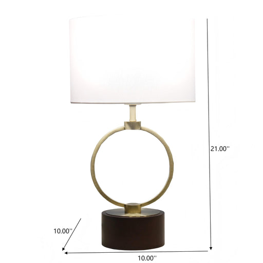 Bedroom Table Lamp With Circular Design - White Ashcroft Furniture