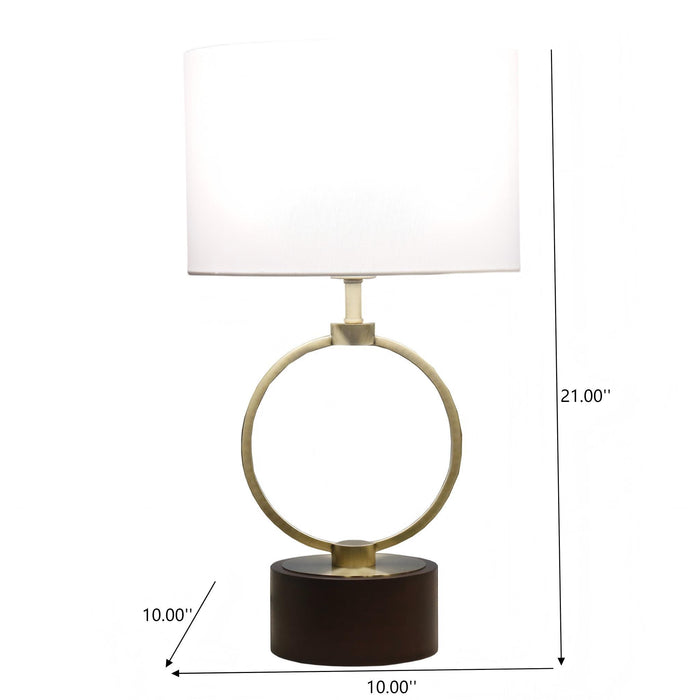 Bedroom Table Lamp With Circular Design - White Ashcroft Furniture