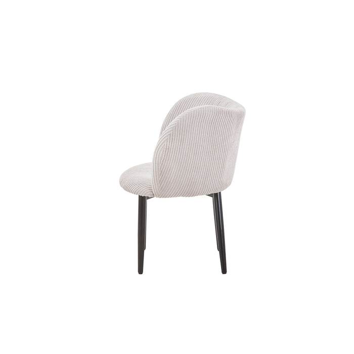 Dining Chair With Curved Padded Back (Set of 2) - Gray Home Essentials