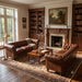 2 Piece Sofa Set With Rolled Armrests Home Essentials