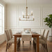 Timeless - 6 Lights Chandelier With Clear Ribbed Satin - Antique Brass / Clear / Gold Ashcroft Furniture