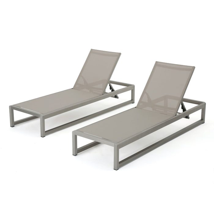 Chaise Lounge With 5 Reclining Positions, Outdoor Patio Lounge Chairs Noble House