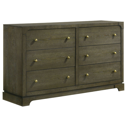 Sundance - 6 Drawer Dresser Cabinet - Dark Brown Furniture Max