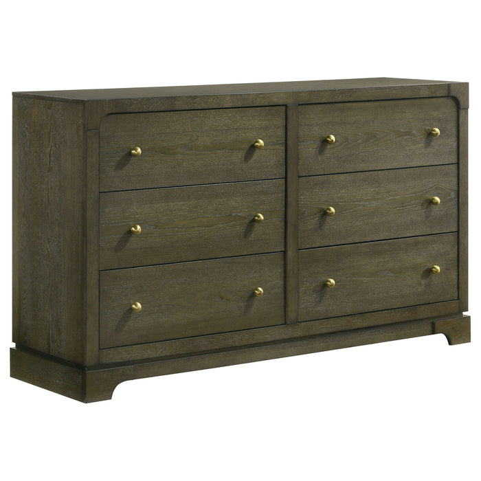 Sundance - 6 Drawer Dresser Cabinet - Dark Brown
