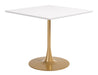 Epas - Dining Table - White / Gold Zuo Modern