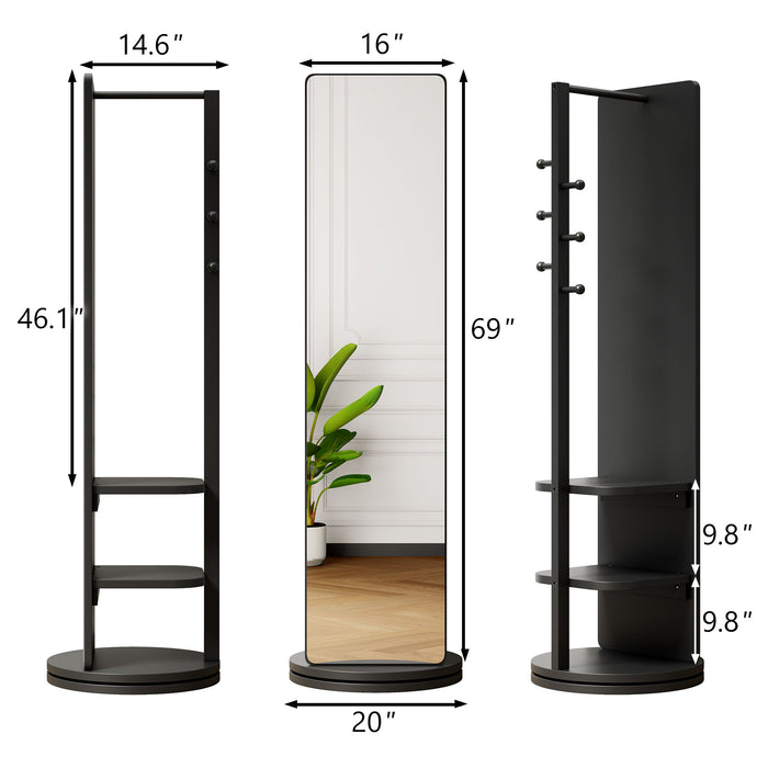 3 In 1 Multifunctional Full Length Clothing Mirror Daily Nest