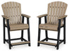 Fairen Trail - Barstool (Set of 2) - Black / Driftwood Signature Design by Ashley®
