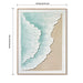 Framed Ocean Wave Wall Art, Textured Canvas Painting, Beach Decor For Living Room (Set of 2) - Aqua Blue Daily Nest