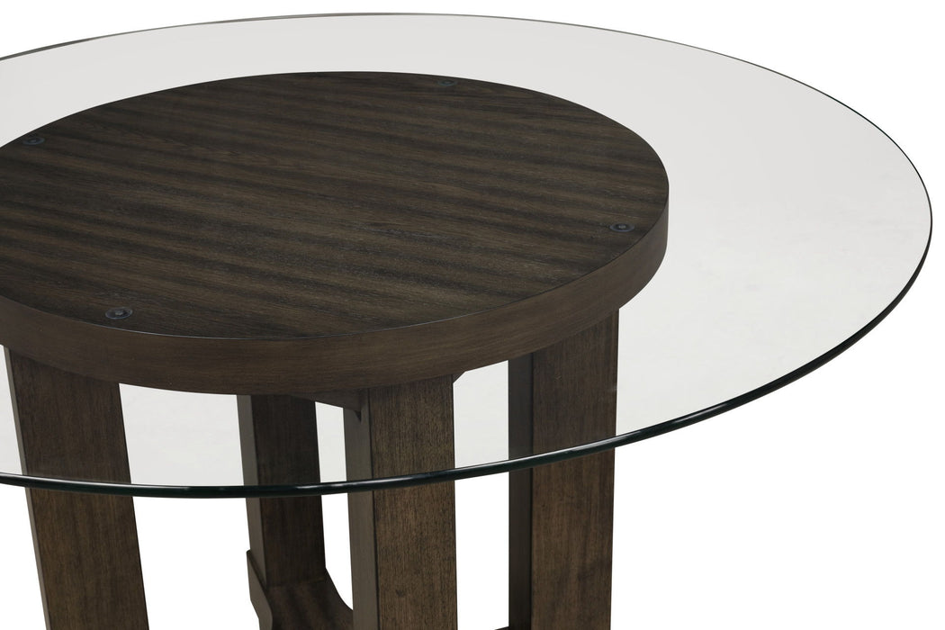 Cityscape - Glass Table Top - Dark Brown