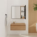 30" Wall Mounted Mirror Cabinet With Door - Imitative Oak Home Essentials