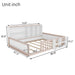 Platform Bed Frame With Guardrail, Storage Shelves & Bookshelf Home Essentials