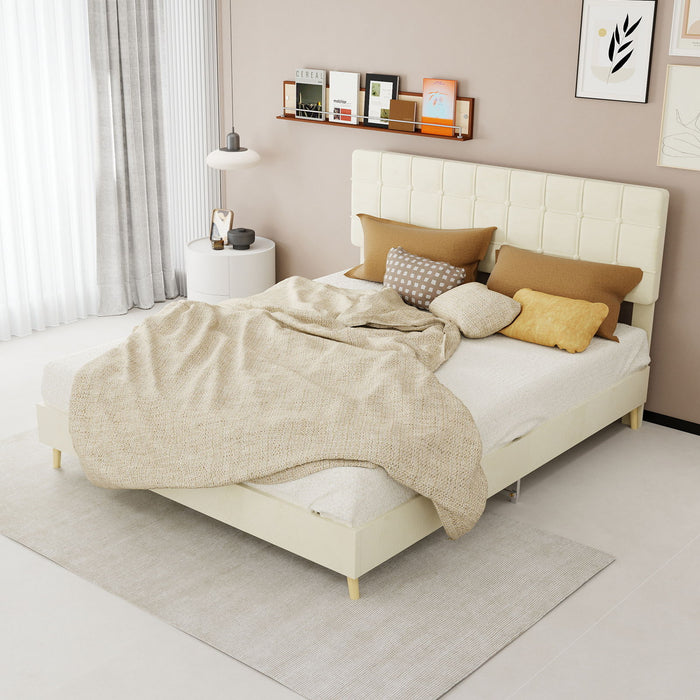 Yungan Lingge Minimalist Soft Pack Headboard Bed Home Essentials