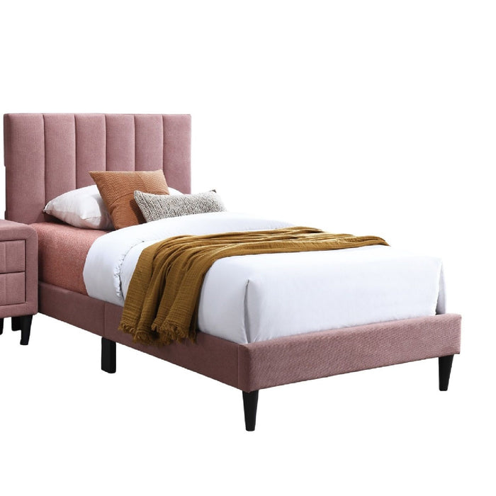 Bed With Channel Tufted Adjustable Headboard Home Essentials