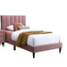 Bed With Channel Tufted Adjustable Headboard Home Essentials