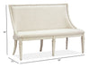 Newport - Bench With Upholstered Seat & Back - Alabaster Magnussen Furniture