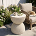 Side Table With Speckled Ribbed Texture Noble House